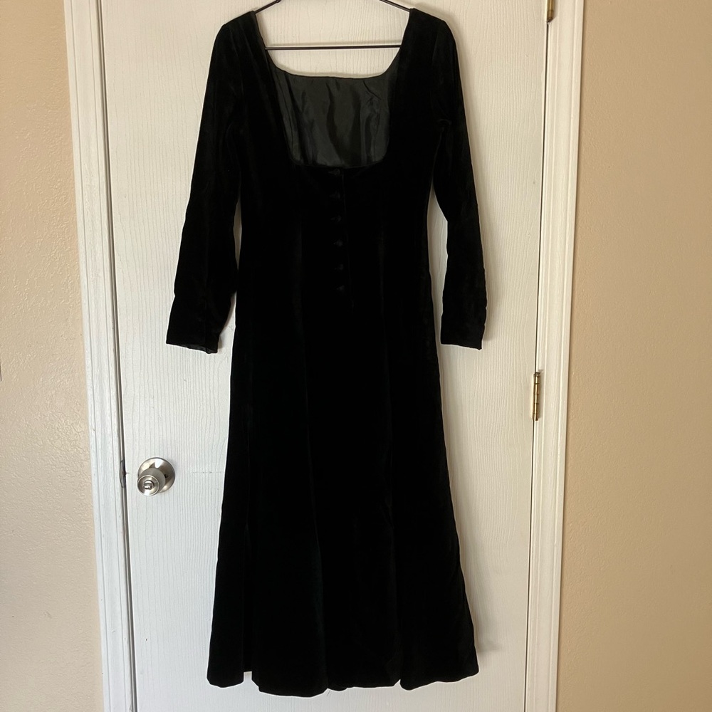 Vintage Laura Ashley Classic Black Long Sleeve Dress - Picture 9 of 15